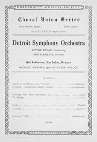 Program Book for 03-08-1926