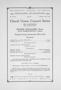 Program Book for 02-23-1928