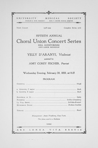 Program Book for 02-20-1929