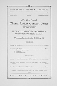 Program Book for 10-30-1929