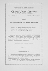 Program Book for 01-12-1931