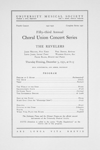 Program Book for 12-03-1931