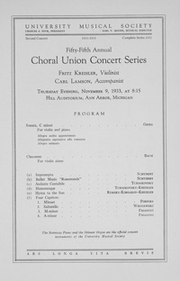 Program Book for 11-09-1933