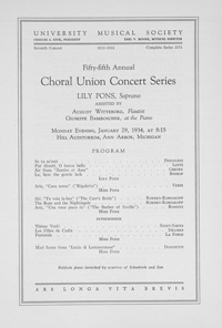 Program Book for 01-29-1934