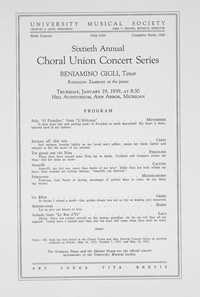 Program Book for 01-19-1939