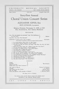 Program Book for 11-13-1939