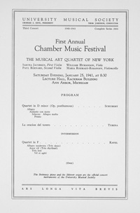 Program Book for 01-25-1941
