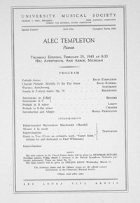 Program Book for 02-25-1943