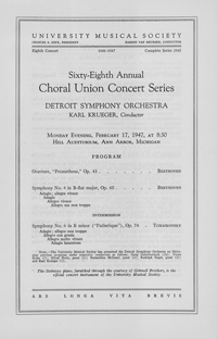 Program Book for 02-17-1947