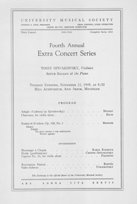 Program Book for 11-22-1949