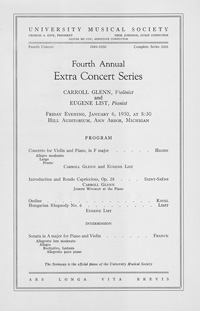 Program Book for 01-06-1950