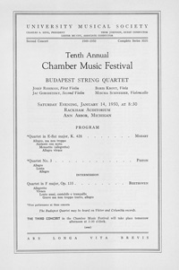 Program Book for 01-14-1950