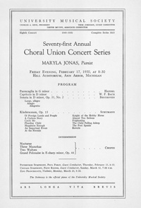 Program Book for 02-17-1950