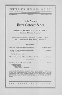 Program Book for 10-25-1950