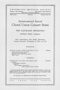 Program Book for 11-05-1950