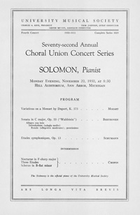 Program Book for 11-20-1950