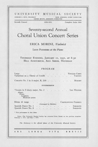 Program Book for 01-11-1951