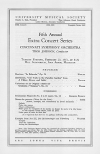 Program Book for 02-20-1951