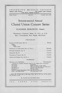 Program Book for 04-18-1951