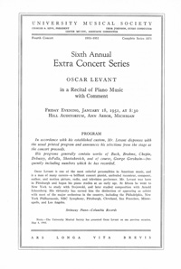 Program Book for 01-18-1952
