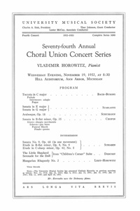 Program Book for 11-19-1952