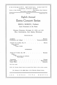Program Book for 10-12-1953
