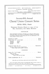 Program Book for 03-17-1954
