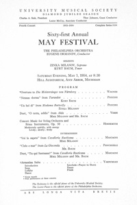 Program Book for 05-01-1954