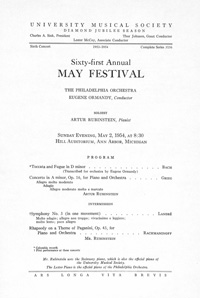 Program Book for 05-02-1954