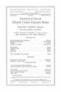 Program Book for 11-21-1954