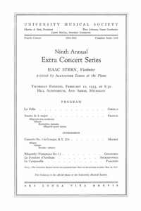 Program Book for 02-10-1955
