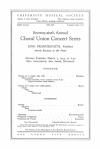 Program Book for 03-07-1955