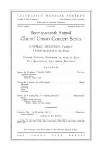 Program Book for 11-14-1955