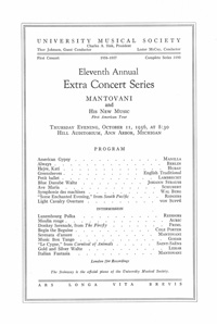 Program Book for 10-11-1956
