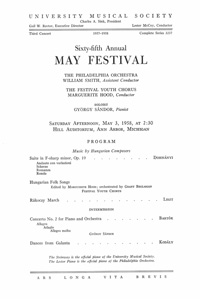 Program Book for 05-03-1958