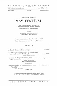Program Book for 05-04-1958