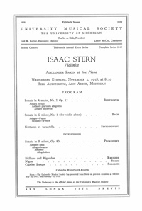Program Book for 11-05-1958