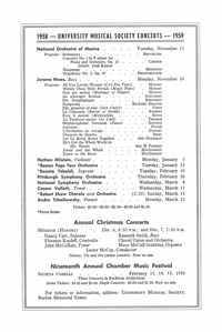 Program Book for 11-05-1958