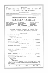 Program Book for 02-14-1959