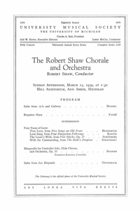 Program Book for 03-15-1959
