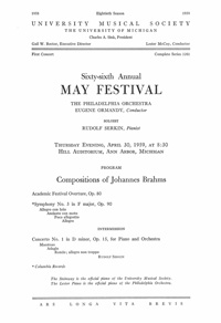 Program Book for 04-30-1959