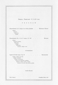 Program Book for 02-17-1961