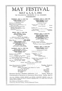 Program Book for 03-15-1961