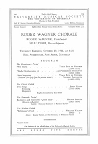 Program Book for 10-19-1961