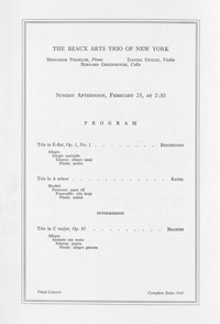 Program Book for 02-23-1962