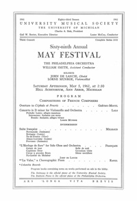 Program Book for 05-05-1962