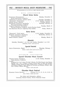 Program Book for 11-09-1962