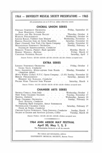 Program Book for 04-03-1964