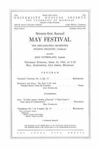 Program Book for 04-30-1964
