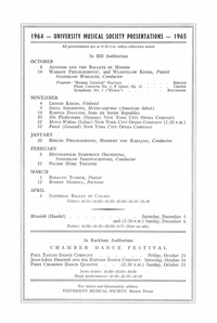 Program Book for 10-02-1964
